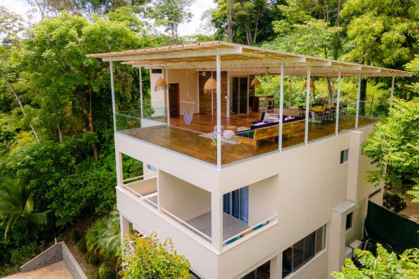 Rooftop terrace on a luxury vacation villa