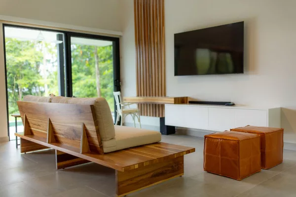 modern living room with custom made furniture